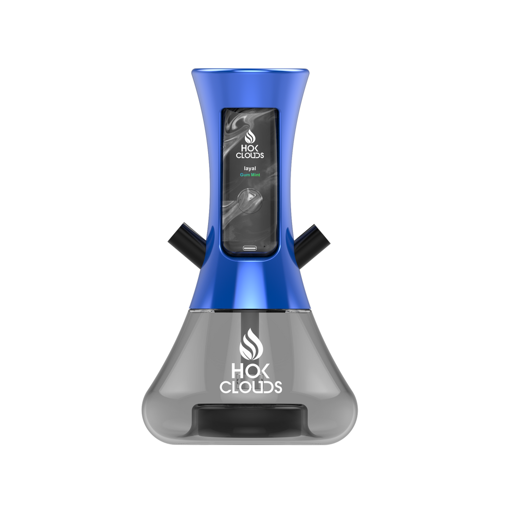 HOK CLOUDS E-SHISHA - Steel Dual Hose + Disposable Pod - HOK CLOUDS HOK CLOUDS E-SHISHA - Steel Dual Hose + Disposable Pod - HOK CLOUDS